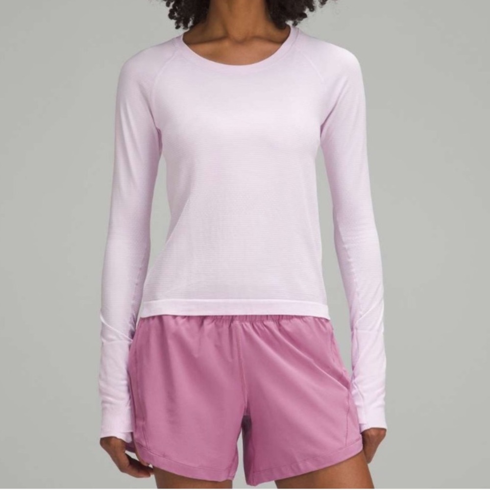 Lululemon Swiftly Tech Long-Sleeve Shirt 2.0 *Race Length Meadowsweet Pink